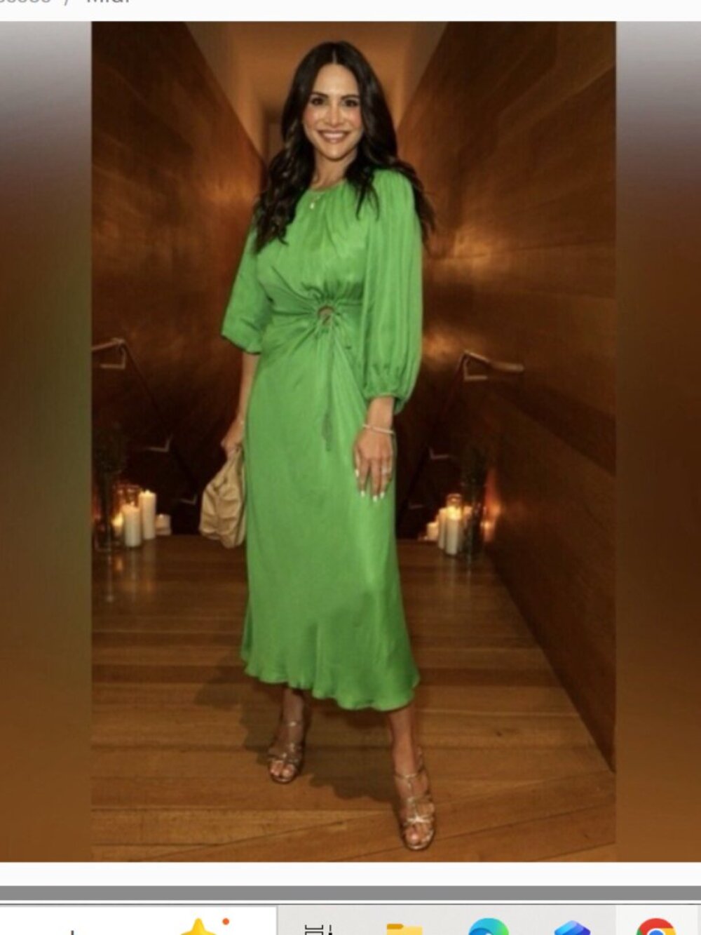 UNWORN arm Rio Front Circle Cut Out Midi Dress